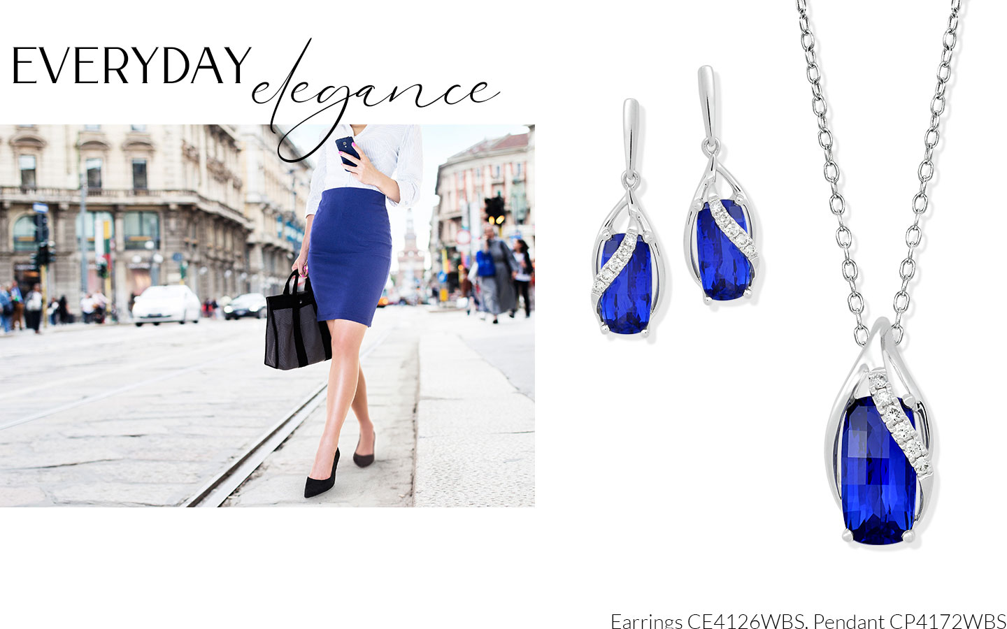 Busy Mom Every Day Elegance Featuring Earrings CE4126WBS and Pendant CP4172WBS