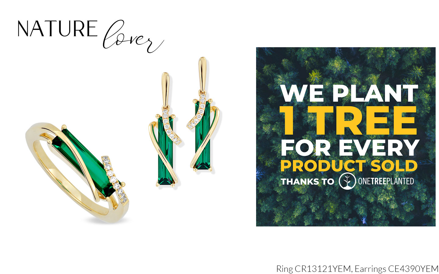 Nature Mom Nature Lover Featuring CR13121YEM and Earrings CE4390YEM. We plant 1 tree for every product sold.