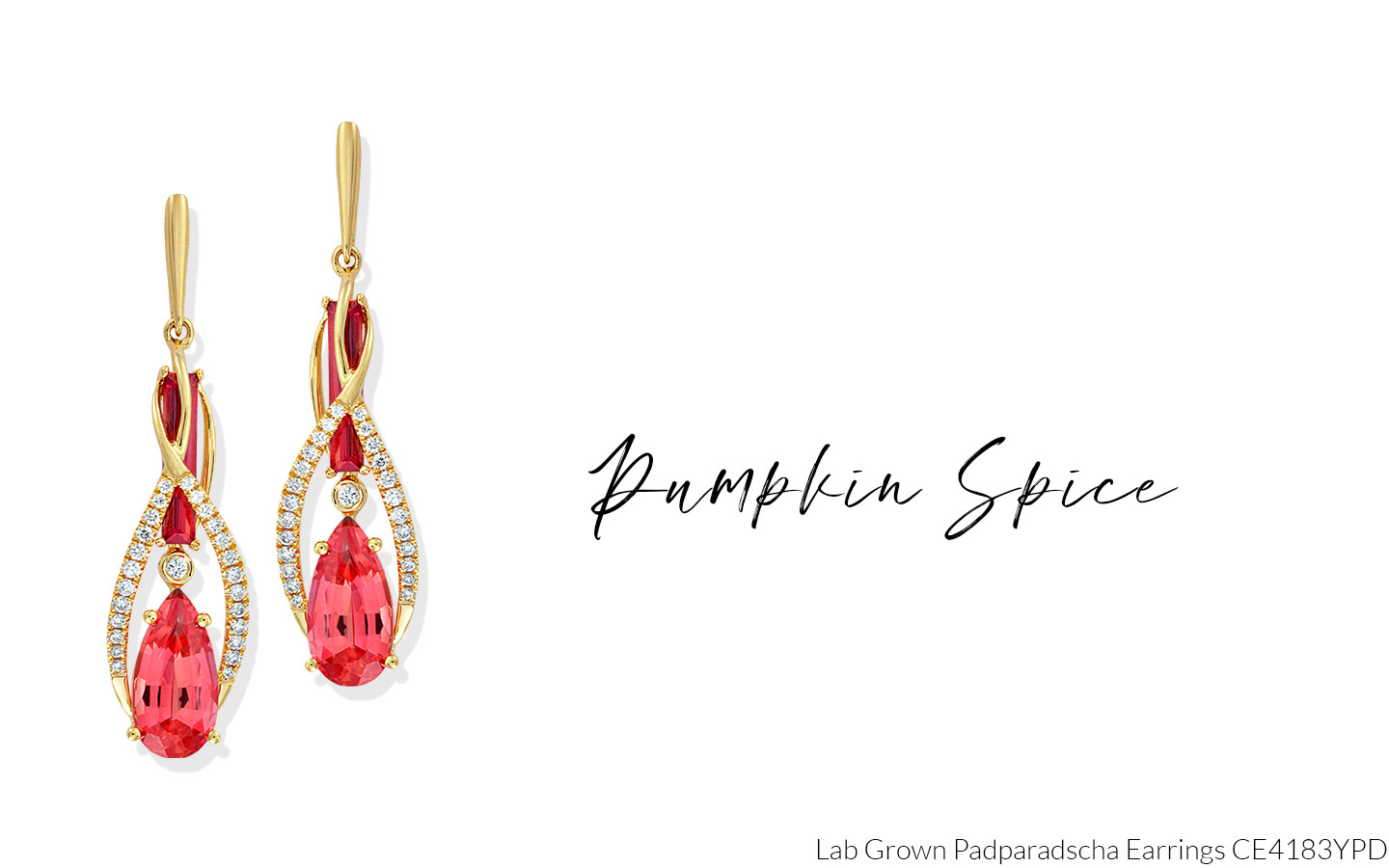 Chatham Lab Grown Padparadscha Earrings