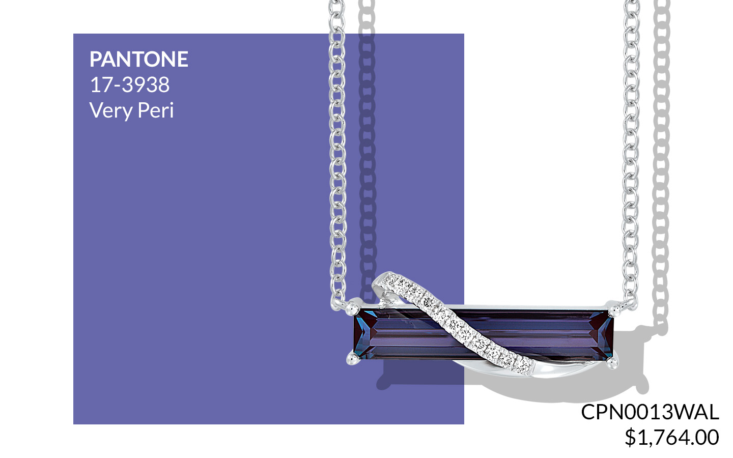 Pantone 17-3938 Very Peri Alexandrite Necklace CPN0013WAL - $1,764