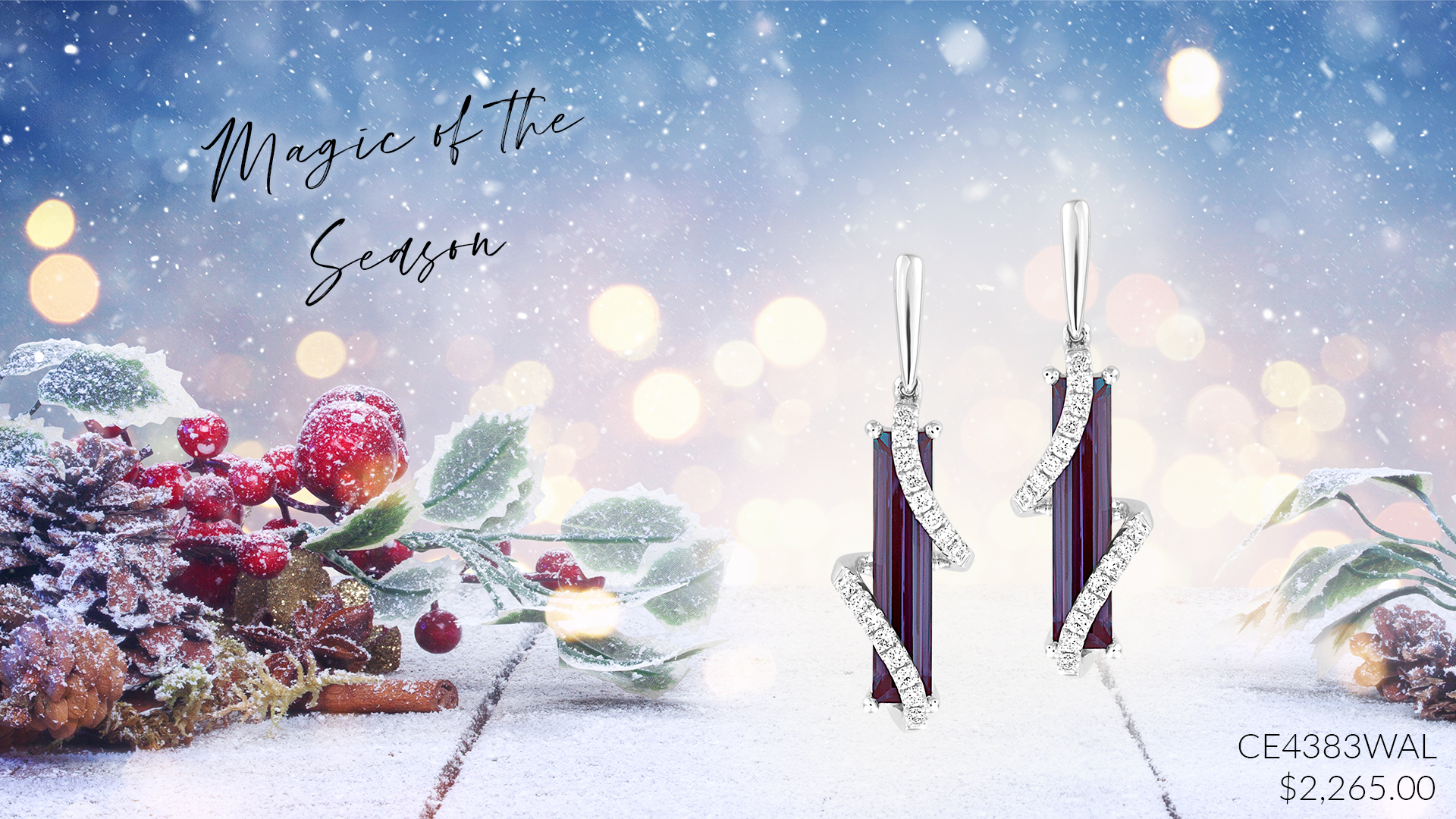 Magic of the Season<br />
Alexandrite Earrings<br />
SKU: CE4383WAL<br />
Price: $2,265.00