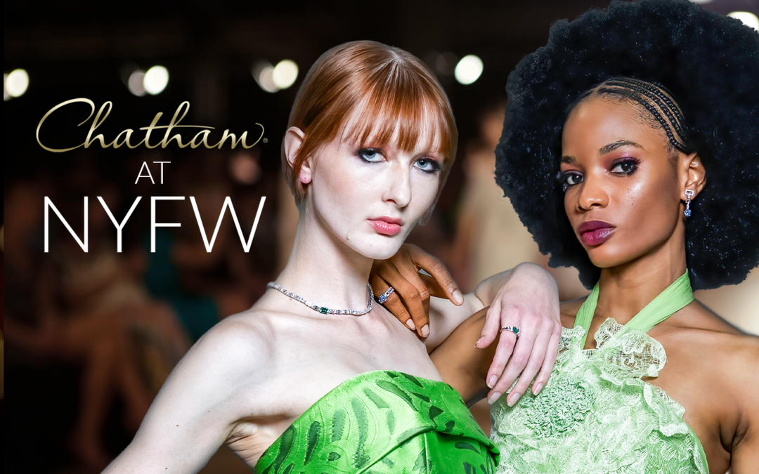 Models wearing Chatham lab grown jewelry at New York Fashion Week