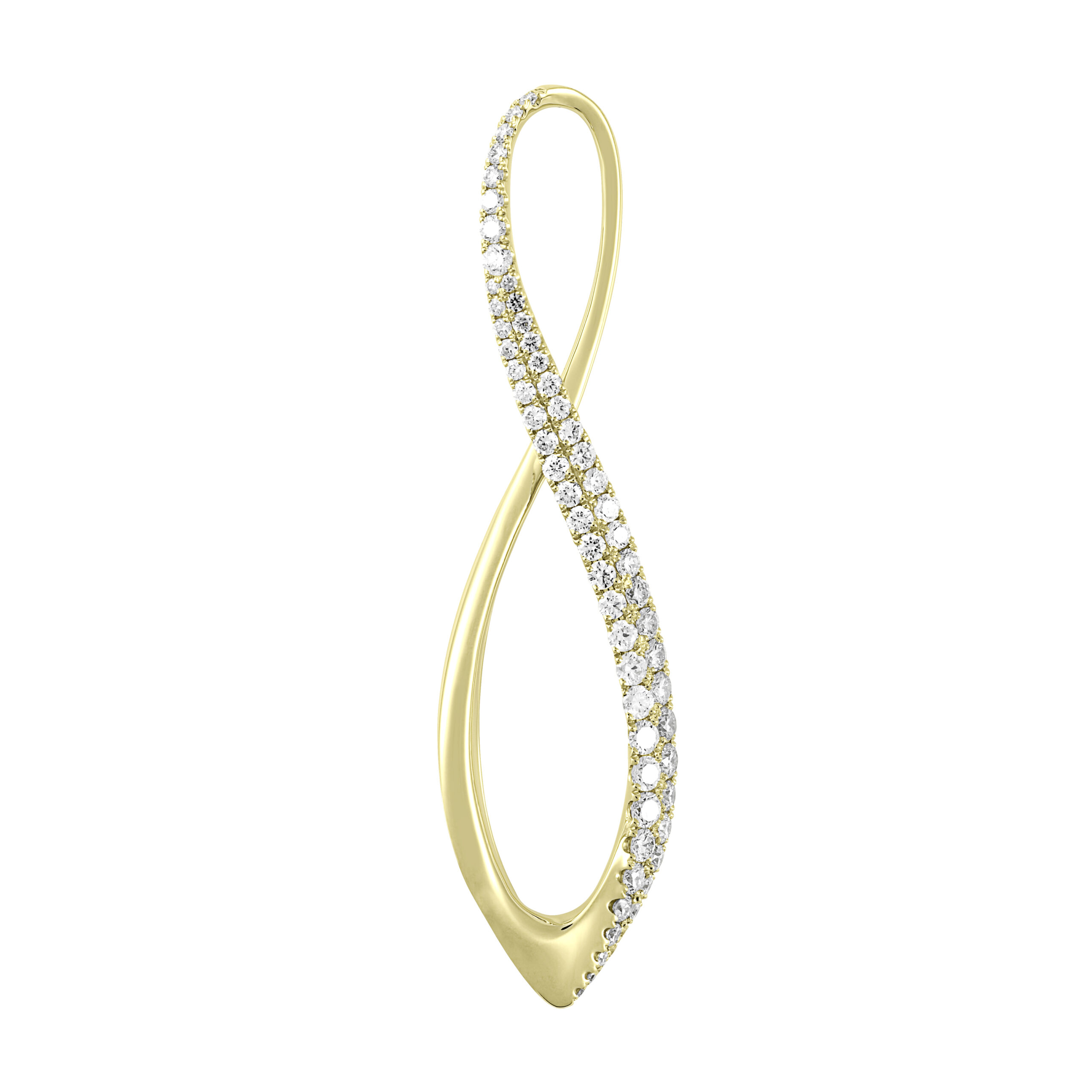 Chatham lab grown diamond fashion pendant set in 14K yellow gold