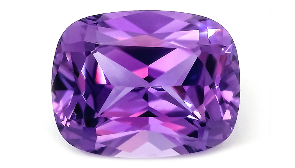 Antique Cushion Lab Grown Purple Sapphire