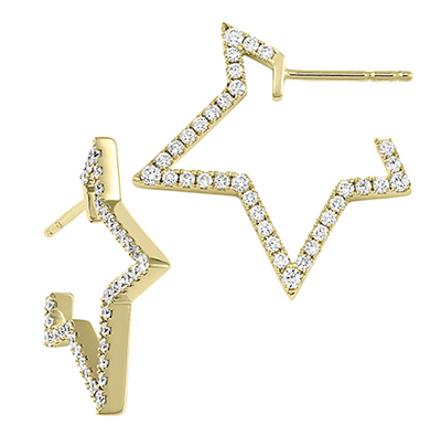 Chatham lab grown diamond fashion star earrings