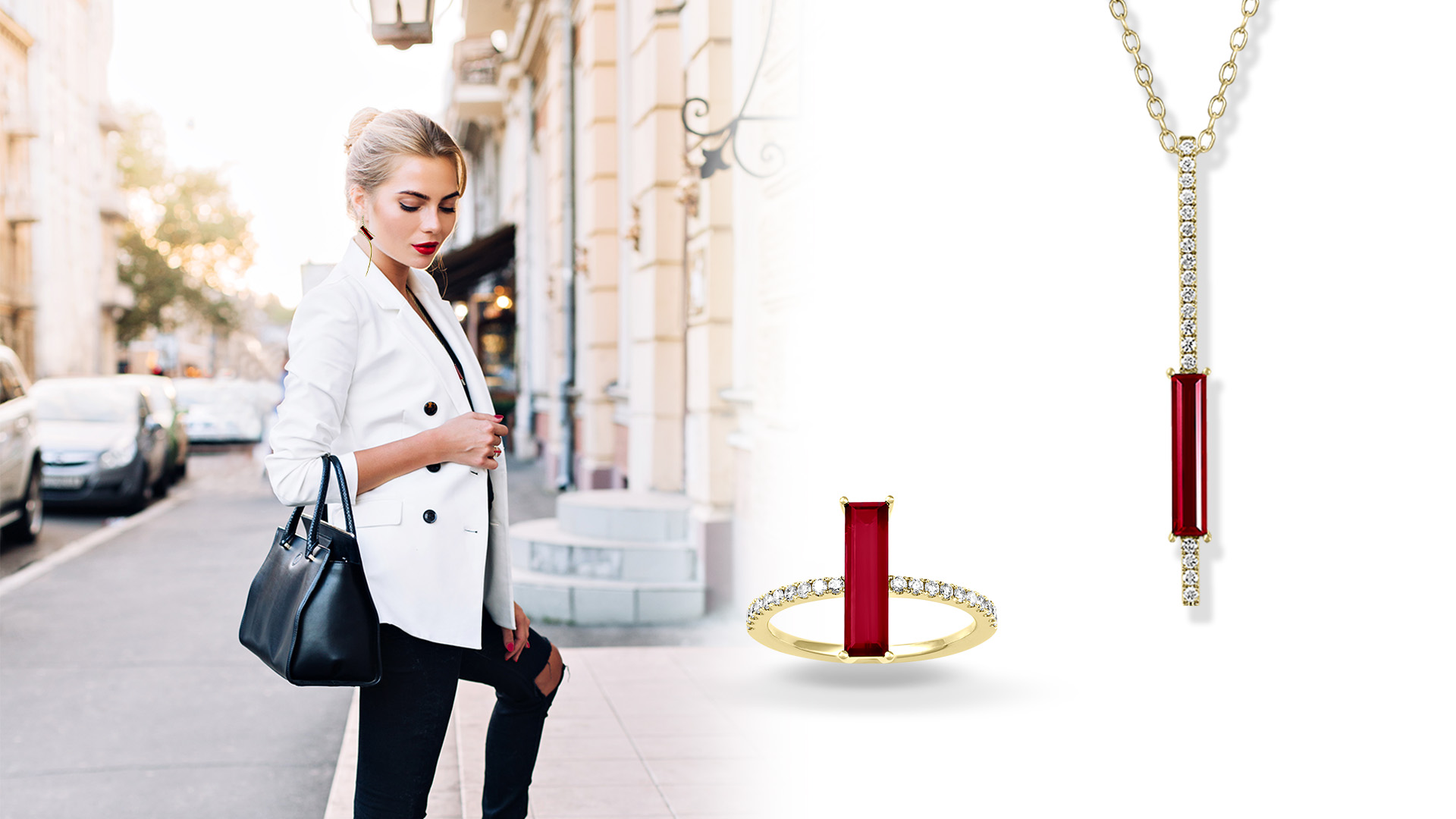 Ring: CR14589YRU $1,458.00.<br />
Pendant: CP5163YRU $1,095.00.